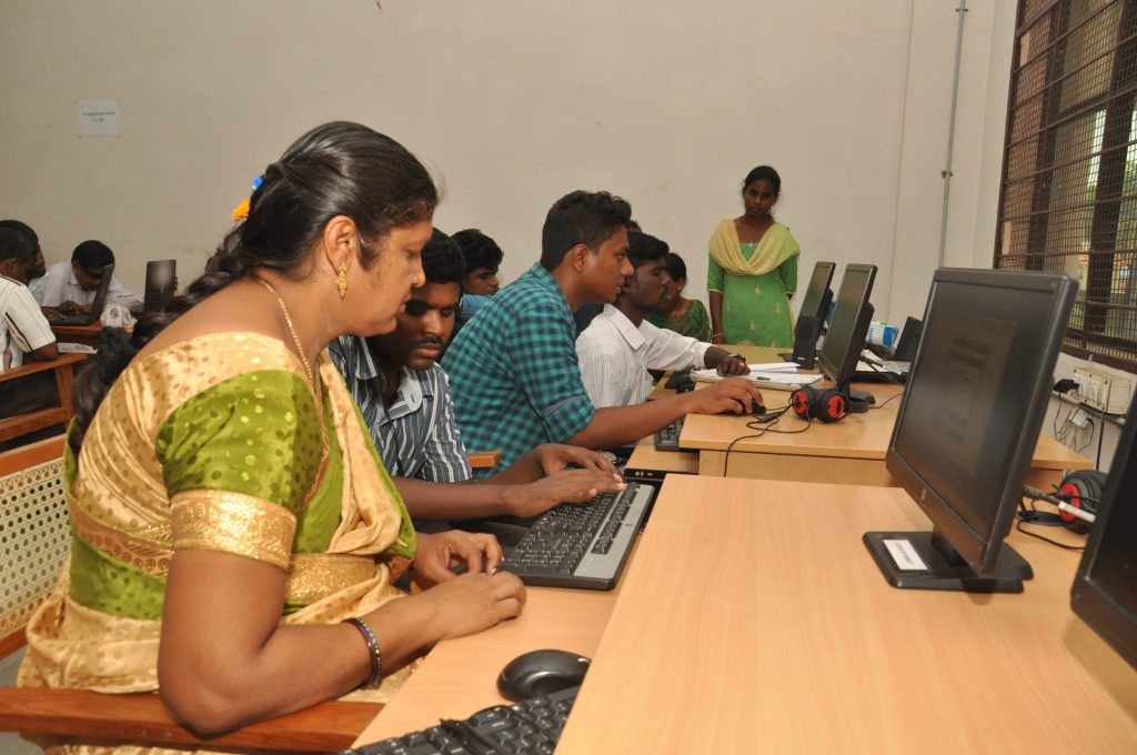 Persons with Disabilities using the system via Assistive device in Trichy Library